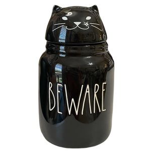 NEW Rae Dunn Baby BEWARE Canister 🐈‍⬛
